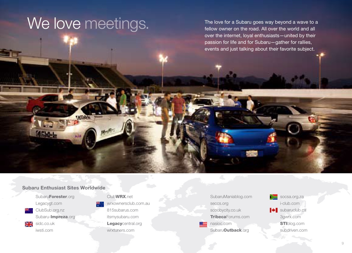 2010 Subaru Brochure Page 1